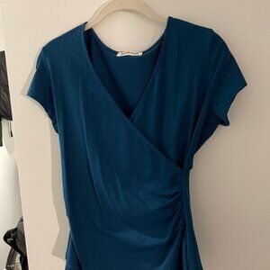 Kettlewell Colours Faux Wrap Cap Sleeve Top Size S